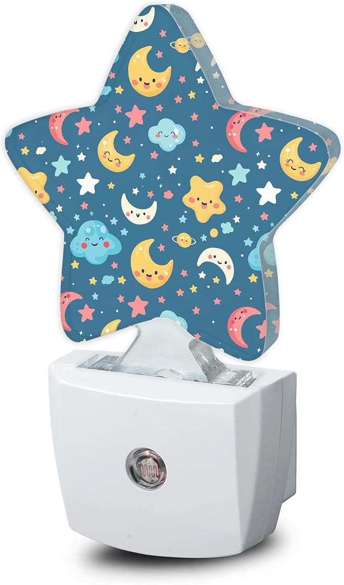 Cute Moon Stars Night Lights Plug into Wall by Losthll