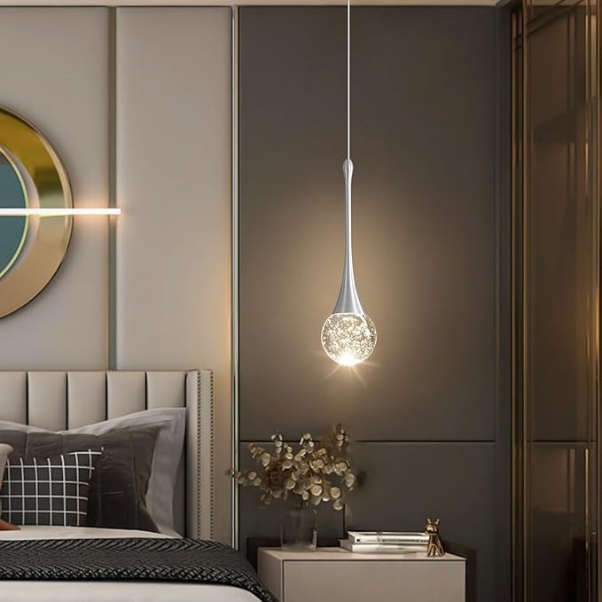 Modern Pendant Lights for Kitchen Island LED Dimmable Crystal Glam Ceiling by CENOZO