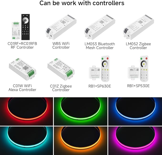 COB Purple LED Strip Light DC12V Flexible High Density Uniform Bright 480LEDs/m - Image 4