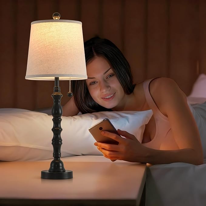 Terpsichore Lamps for Living Room Modern Farmhouse Table Lamp Bedside Reading - Image 3