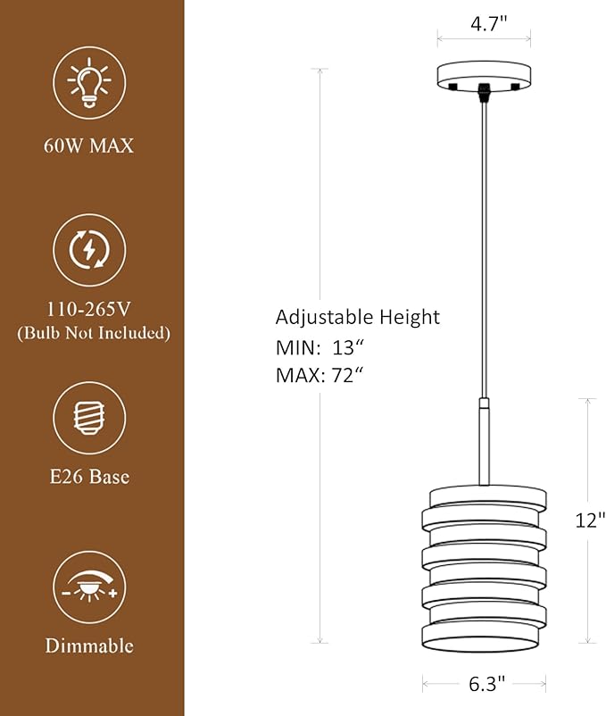 Modern Farmhouse Pendant Lights Kitchen Island, Industrial Multiple Rings - Image 6