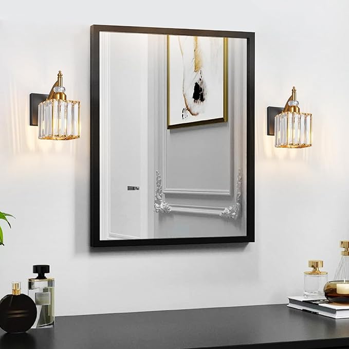 Modern Wall Sconces Set of Two Black Gold Indoor Wall Mounted Room Sconce - Image 7