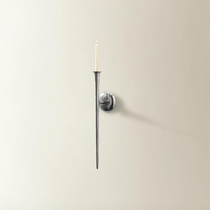 Z Gallerie One Piece Aspar Wall Sconce, Modern Candle Holder - Image 2