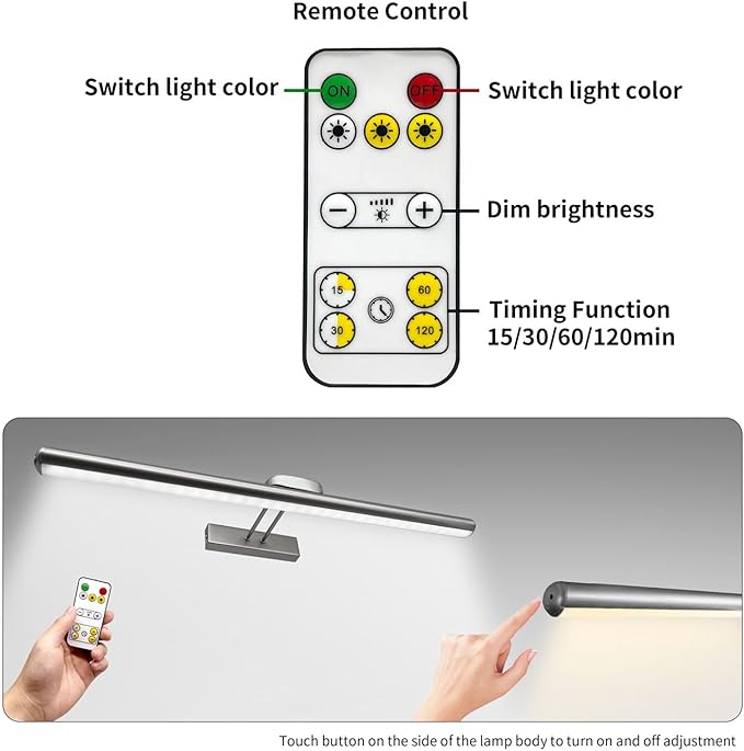 24.4" Wireless Picture Lights, Rechargeable Battery Art Display Light - Image 3