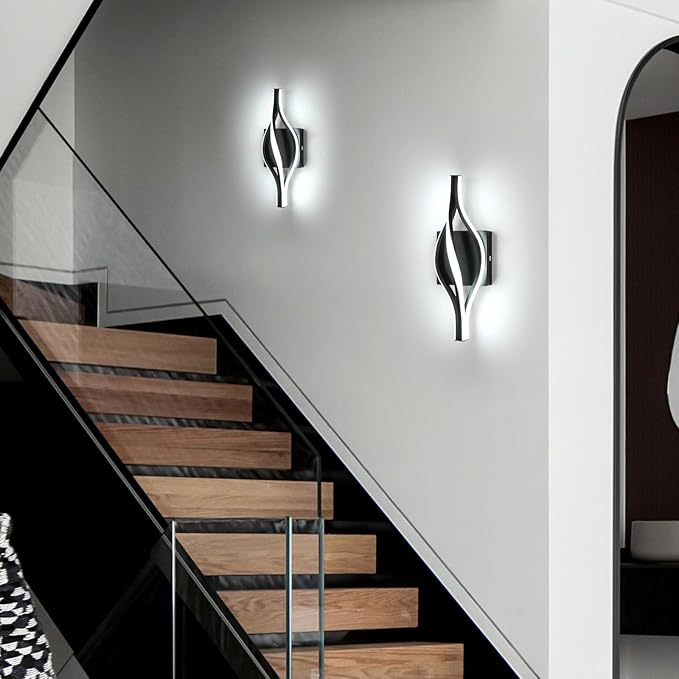 DELIPOP Modern Wall Sconces, Spiral LED Wall Sconce Lighting, 6500K Cool White - Image 7