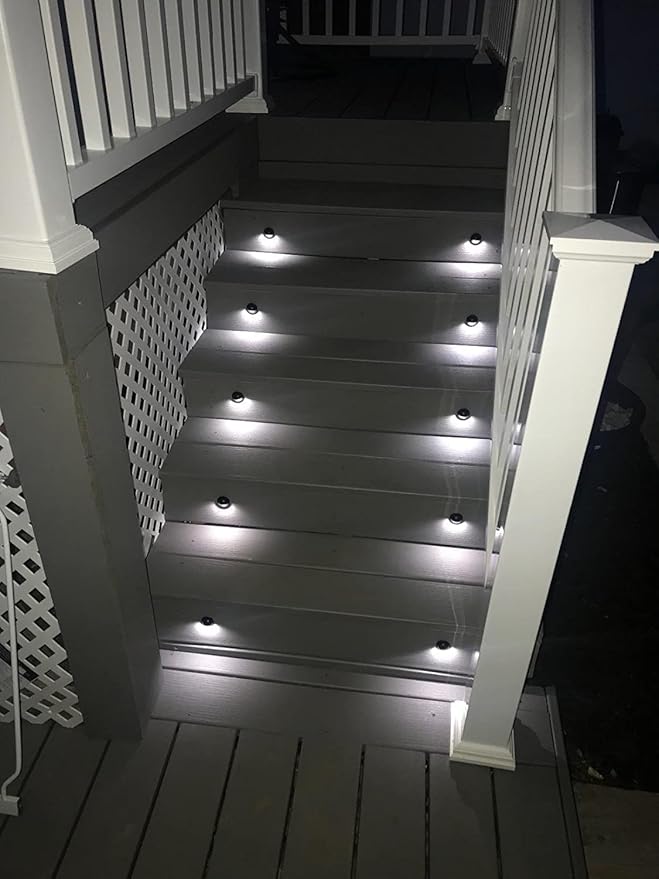 FVTLED Pack of 10 Low Voltage LED Deck Lights kit Φ1.38 Outdoor Garden Yard - Image 4