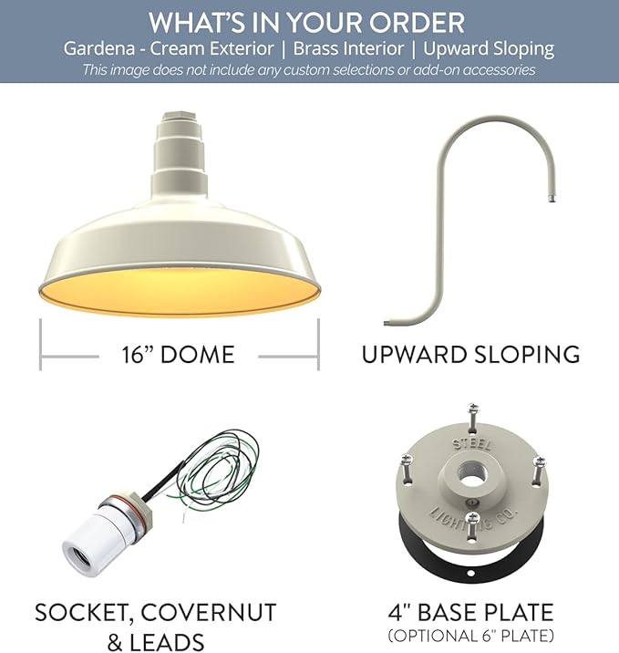 Steel Lighting Co. Gardena Barn Light | Outdoor Wall Mounted | 16" Dome | - Image 6