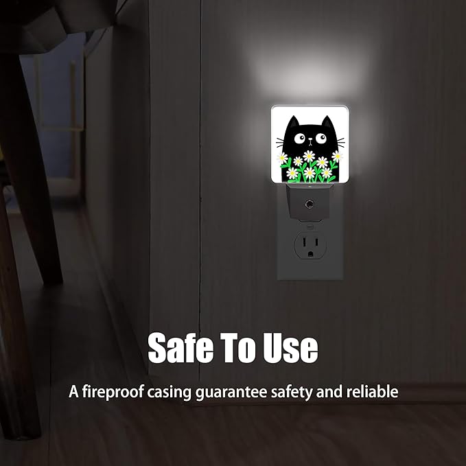Cat Kitten Daisy Night Light, Camomile Bouquet Plug into Wall - Image 6