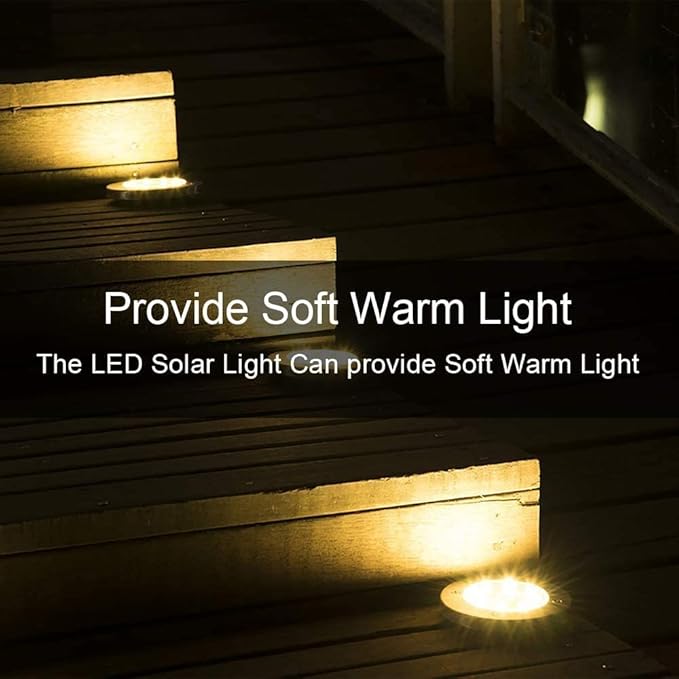 ZGWJ Solar Ground Lights, 12 Pack Waterproof Solar Garden Lights, Upgraded - Image 5