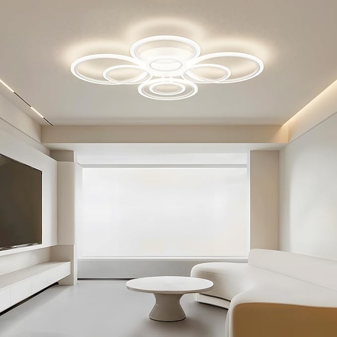Modern LED Ceiling Light, 3 Color Temps, Adjustable Brightness, Remote & APP - Image 2