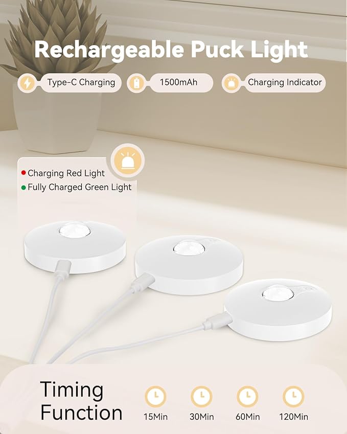 Rechargeable RGB Puck Lights - Image 4