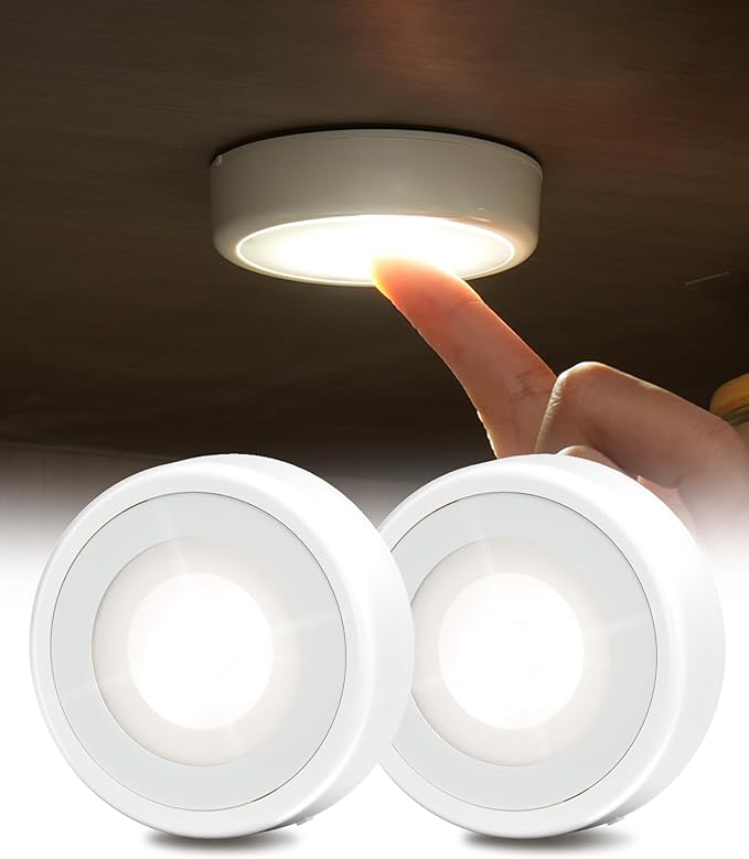 EZVALO LED Puck Lights, Rechargeable Battery Touch Light, 2.5'' Mini Tap Lights by EZVALO