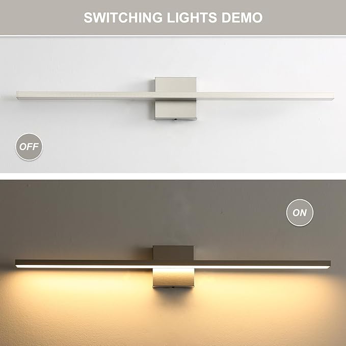 Bathroom Light Fixtures Over Mirror, 32 Inch Brushed Nickel Bathroom Vanity - Image 8