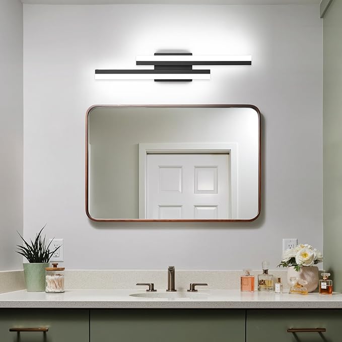 PRESDE 24 Inch LED Bathroom Vanity Light Bar, Modern Black Wall Lighting - Image 7