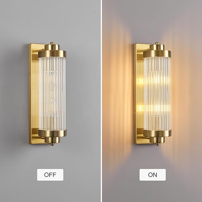 Gold Wall Sconces Set of Two - Image 6