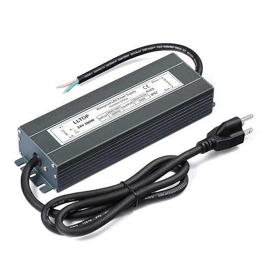 LED Power Supply 24V 8.3A 200W LED Driver AC90-130V to 24VDC Converter Low by LLTOP