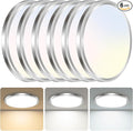 libtit 6Pack Led Ceiling Light 13Inch, 24W 2400Lm Bright Light Fixture Brushed by Libtit