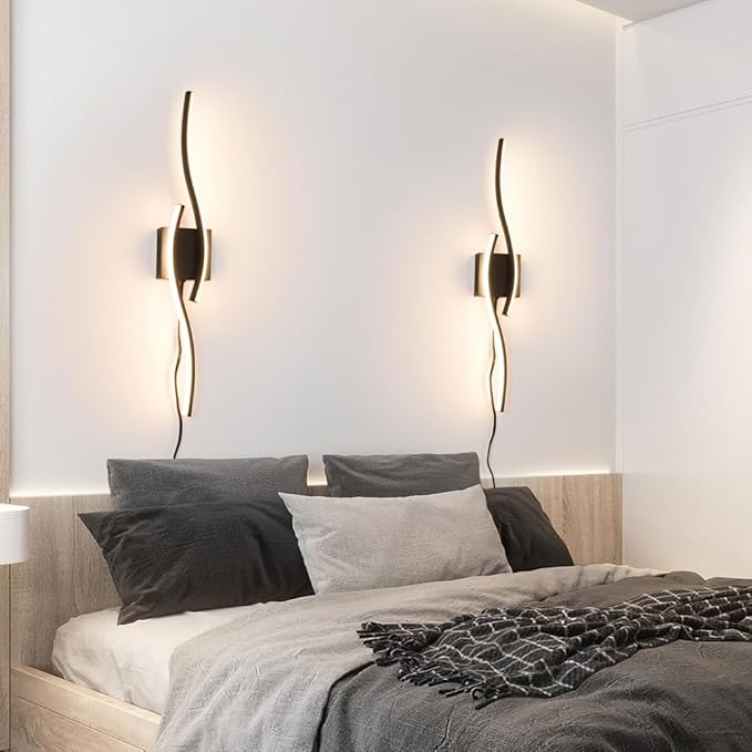 Plug in Wall Sconces Set of 2, Modern Plug in Sconce - Image 9