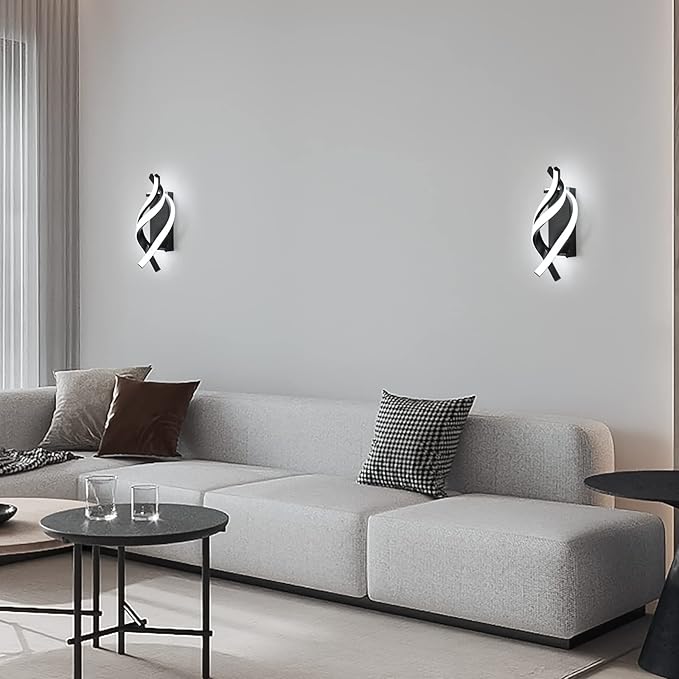 DELIPOP Wall Sconces, Spiral Modern LED Wall Sconce Lighting, 21W 6500K Cool - Image 6