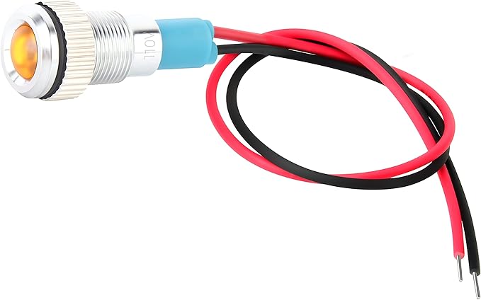 GASHER 12V/24V/110V 20mA Energy Saving Indicator Light Mounting Hole Size 8mm - Image 7