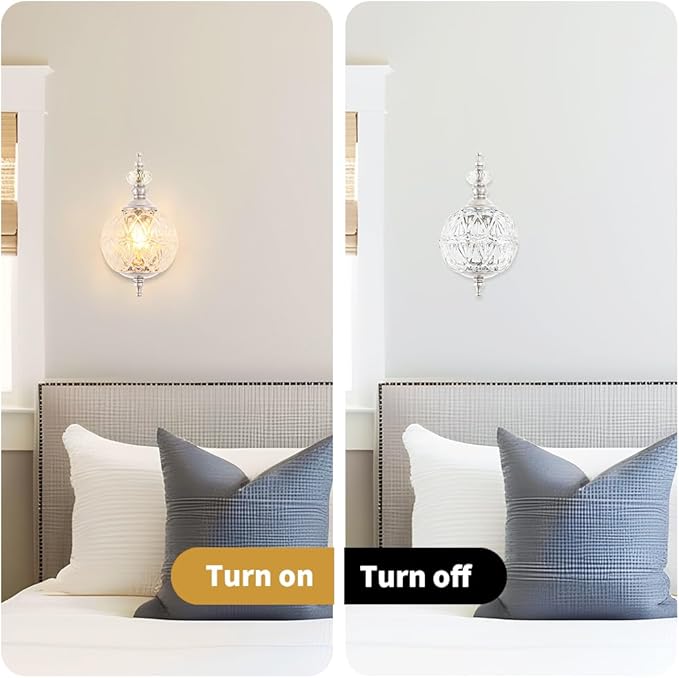 Brushed Nickel Bathroom Wall Sconce Vintage Style - Image 5
