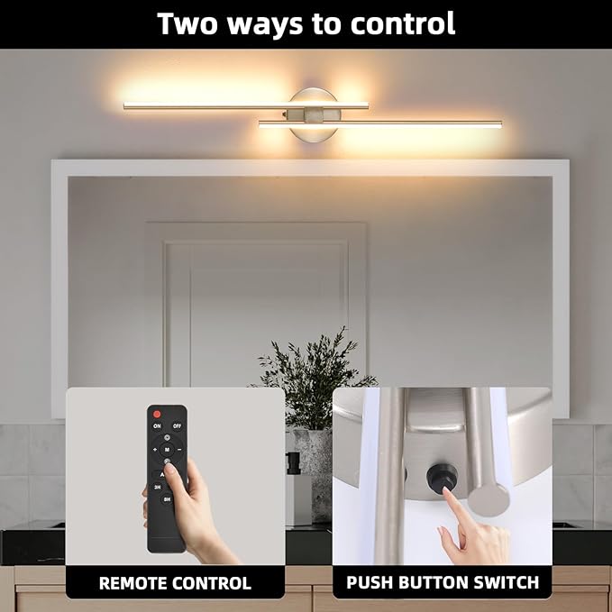 Battery Operated Wall Sconce set of 2, USB Rechargeable Wireless Sconces - Image 6