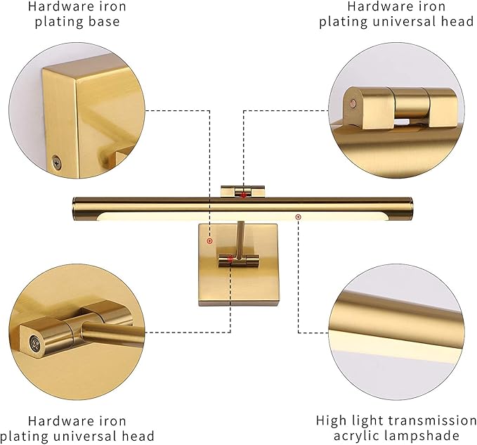 Joosenhouse LED Picture Light Fixtures Dimmable 16.53" Inch Modern Metal - Image 5