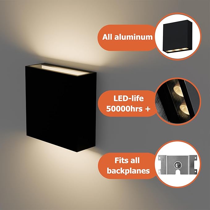 Modern LED Wall Sconce Outdoor Up Down Wall Lamp - Image 5