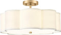 Gold Semi Flush Mount Ceiling Lights, 4-Light 18" Ceiling Light Fixtures by Audickic