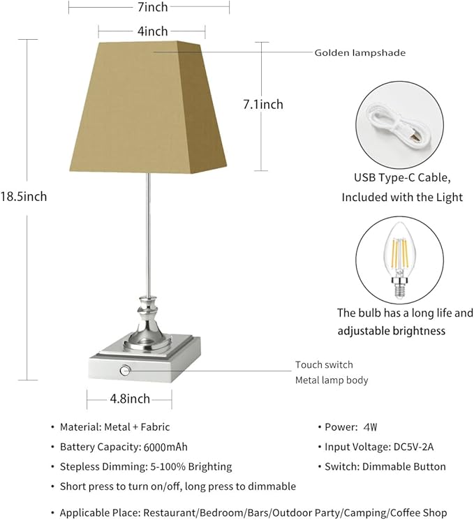 Rechargeable LED Table Lamps - Image 2
