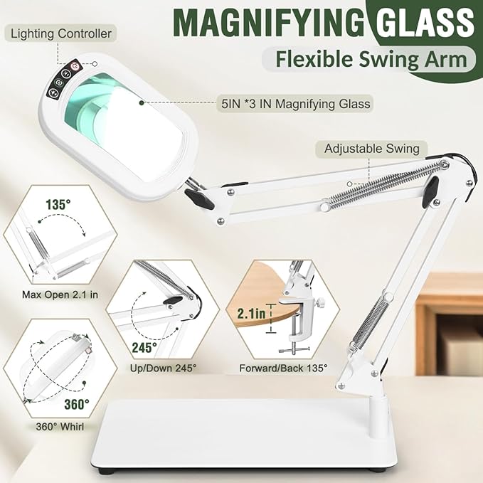Veemagni 10X Rectangle Magnifying Glass - Image 6