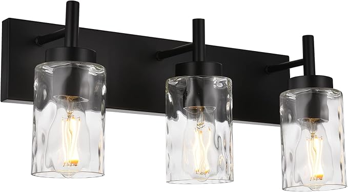 BONLICHT Vanity Light Fixtures 3 Light Modern Wall Sconces Lighting Black by BONLICHT