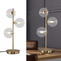 Mid Century Globe Table Lamp, Modern 3 Lights Gold Desk Lamp, Contemporary by Fulesi