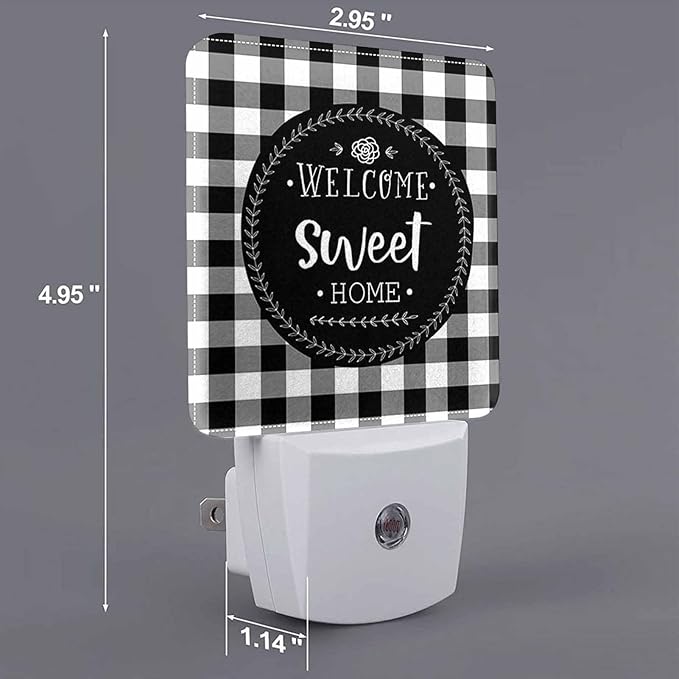 LED Night Light, Welcome Sweet Home Wreath LED Night Light Plug into Wall - Image 7
