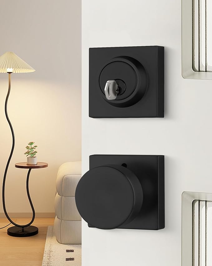 Haidms Matte Black Door Knob - Image 2