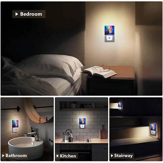 LED Night Light, Winter Forest Northern Lights Snow Landscape LED Night Light - Image 6