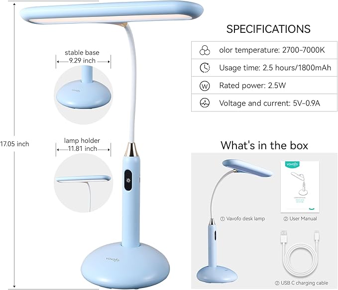 VAVOFO Wireless LED Desk Lamp 6778B - Image 5