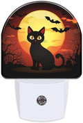 Halloween Black Cat Night Light, Dusk-to-Dawn Auto Sensor Plug in Night Light by Unknown