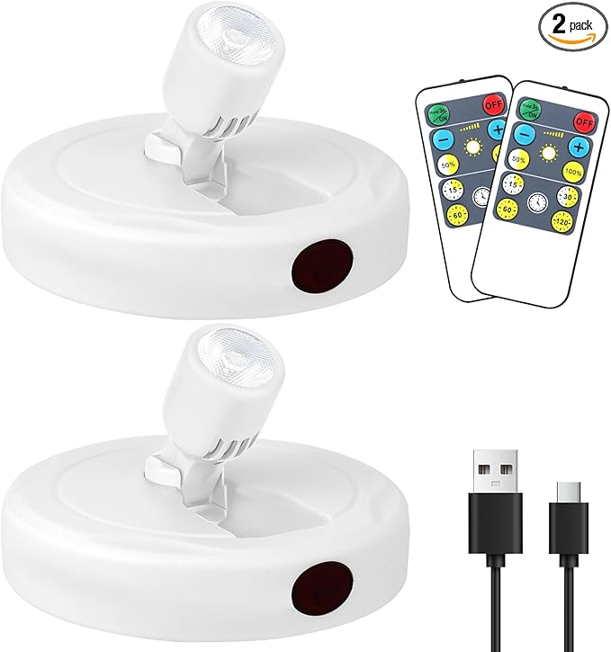 Cordless Spotlight Battery Powered, Plant Spot Light Indoor, Rechargeable by KANESIKI