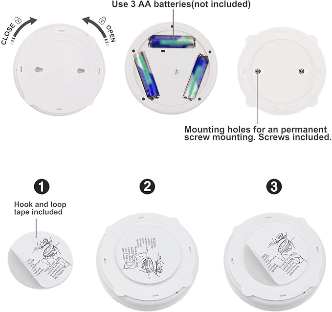 HONWELL LED Spotlight Wireless Accent Lights 2 Pack Battery Powered Warm White - Image 6
