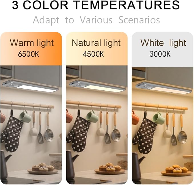 Under Cabinet Lights, 66 LED Operated Motion Sensor Light Indoor, 2200mAh USB - Image 2