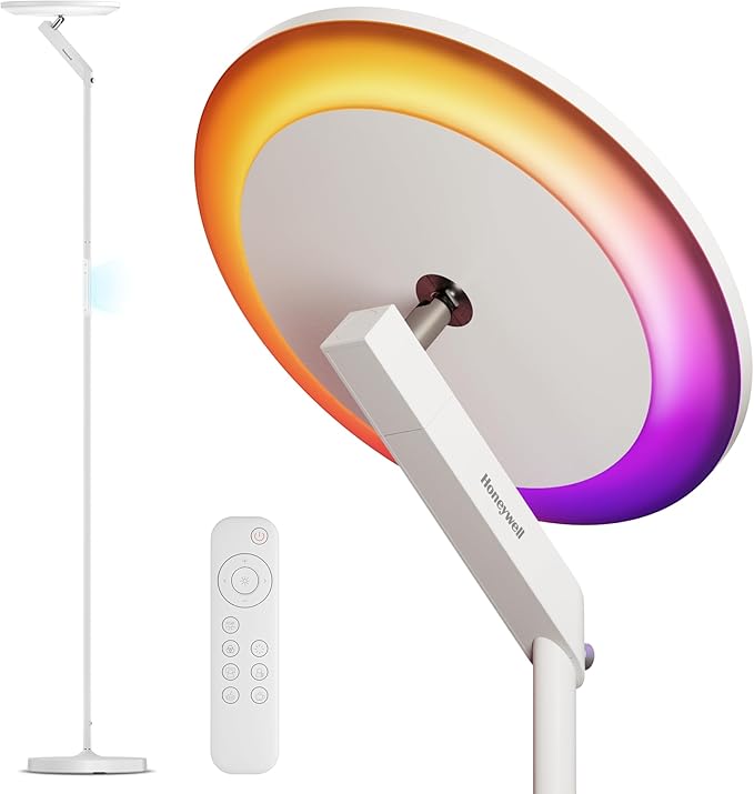 Honeywell 3000LM LED Floor Lamp, Torchiere Floor Lamps - Image 8