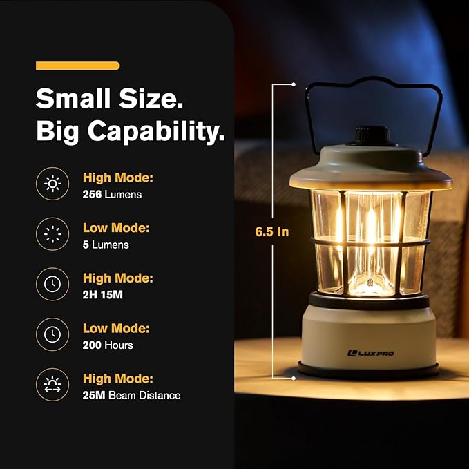 LUXPRO Retro LED Lantern - Image 3