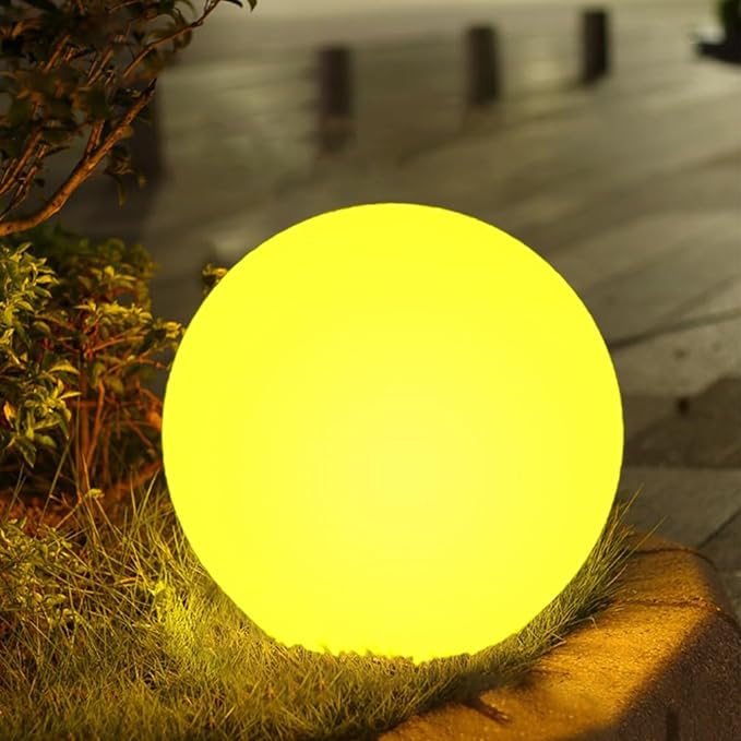 10-in Solar Globe Light, Solar Garden Ball Light Outdoor w/Remote, 16 RGB Color by KEROVI