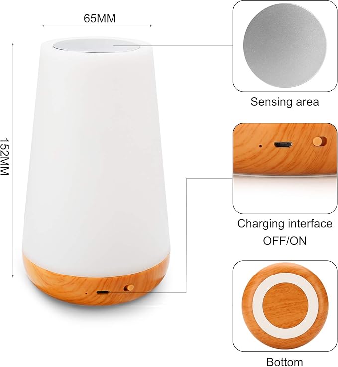 LED Night Light Touch Lamp Bedside Table Lamp - Image 8