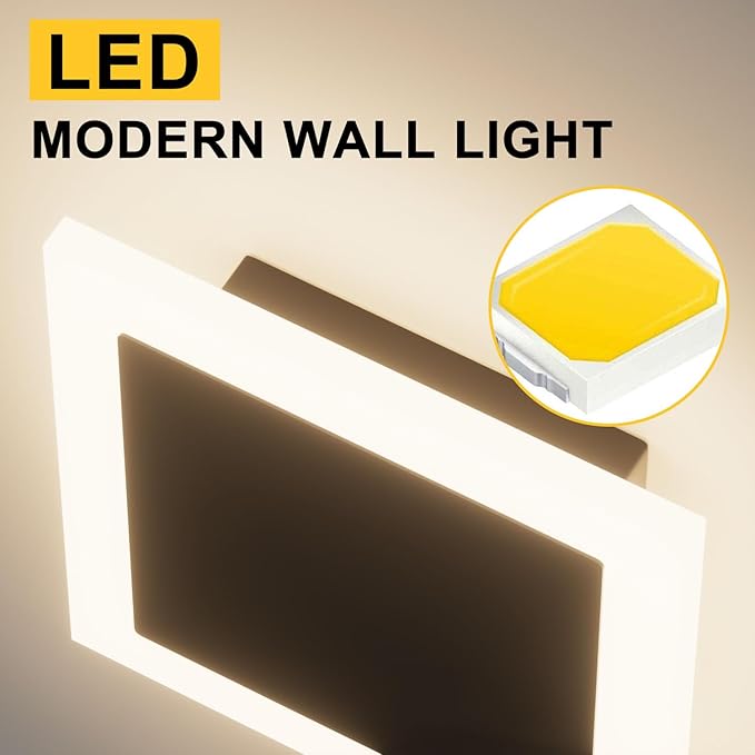 2 Packs LED Wall Light Outdoor Indoor Modern Wall Sconce Mini Sconce Outdoor - Image 7