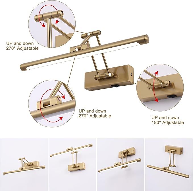 Battery Picture Lights for Wall, Rechargeable Gallery Light Wireless Art - Image 5