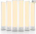 6 Pack Under Cabinet Lighting Wireless, 58 LED Rechargeable Battery Motion by BuyNow