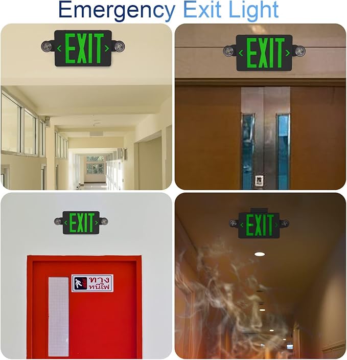 CM MZY Exit Sign with Emergency Lights, Exit Signs Light with Battery Backup - Image 5