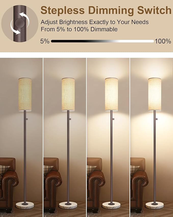 Dimmable Floor Lamp for Living Room, Modern Standing Lamp - Image 3